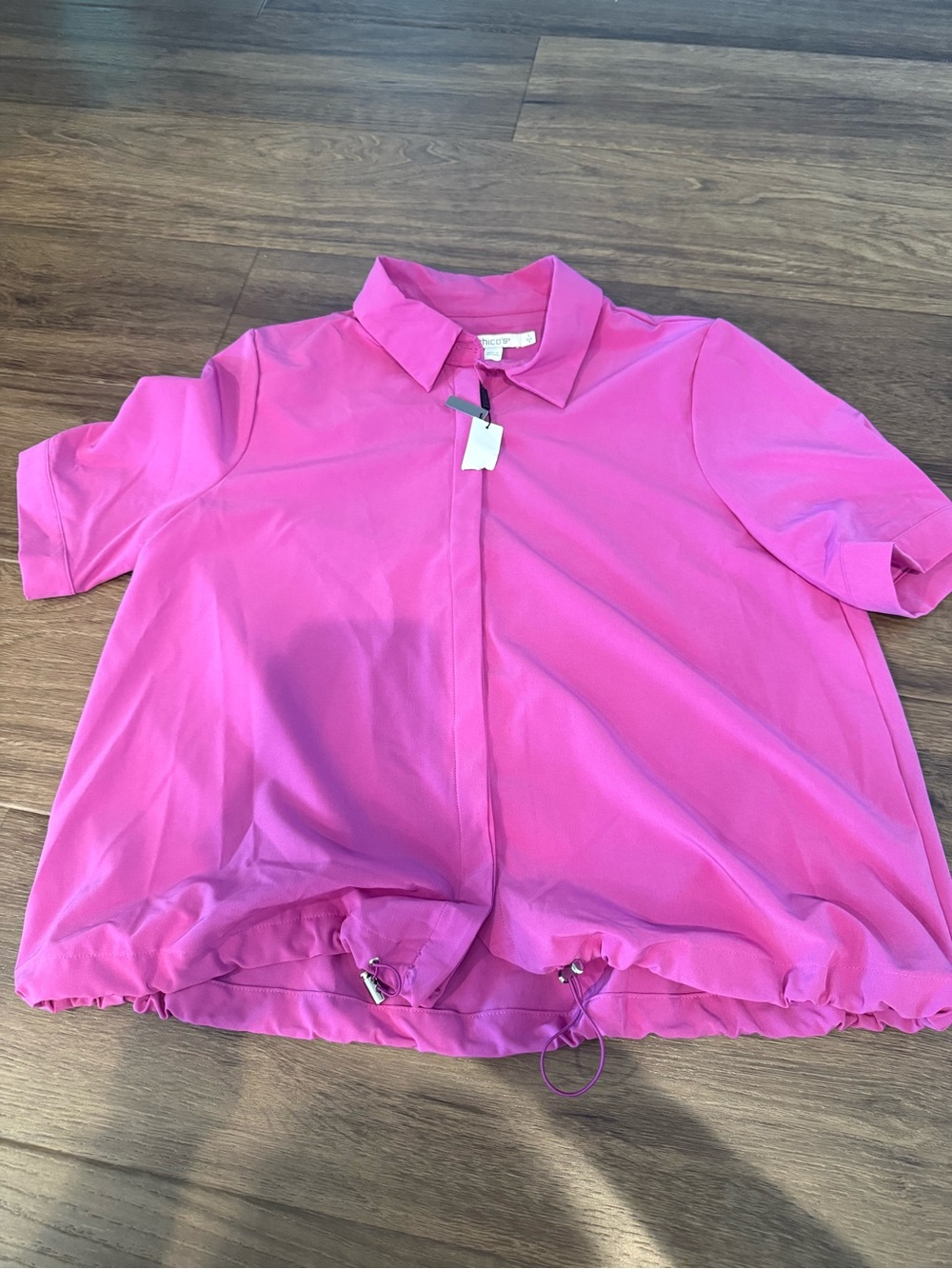 Chico's Vibrant Fuchsia Button-Up Blouse